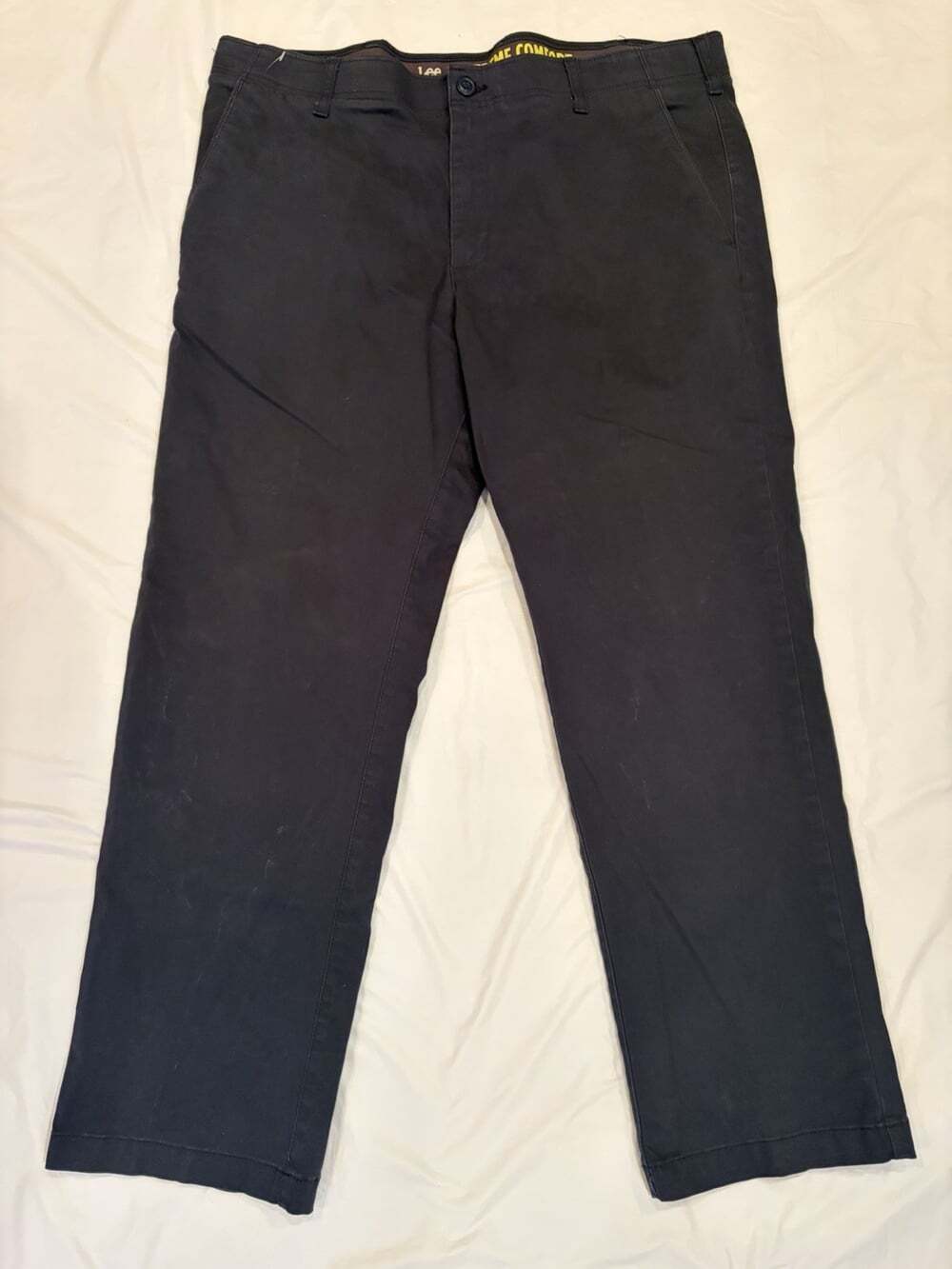 Lee Extreme Comfort Pants Men's 40x30 Navy Straight Fit